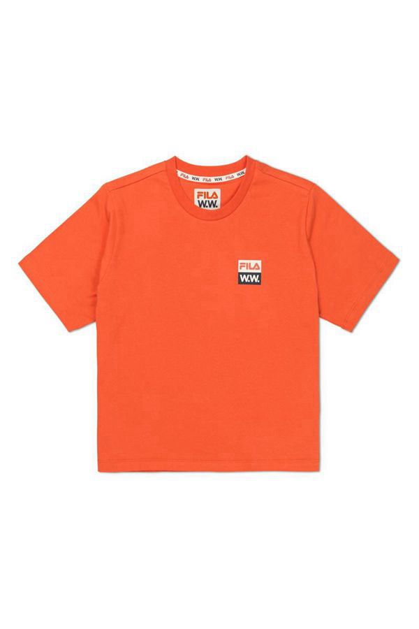 Fila X Wood Wood Steffi Women's T-Shirts - Darkorange,NZ 763-75948